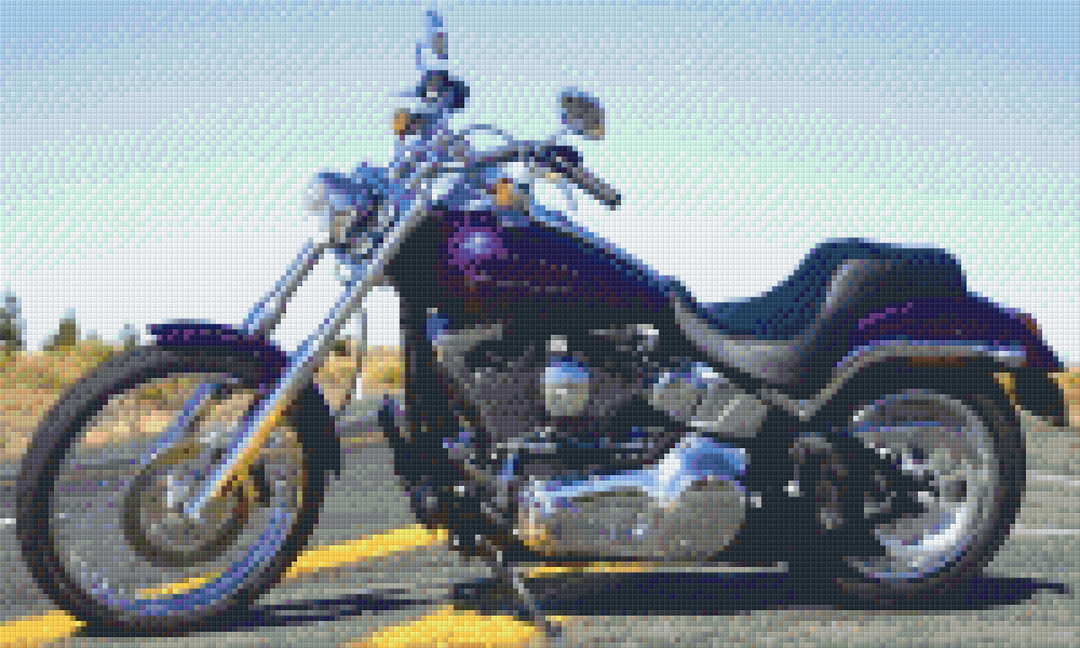 Harley Softail Motorbike Twelve [12] Baseplate PixelHobby Mini-mosaic Art Kit image 0